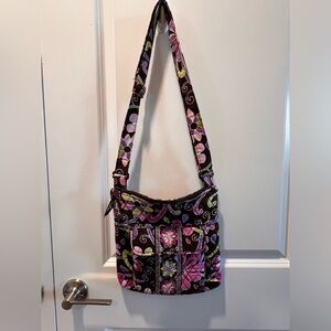 Vera Bradley Pink and Green Floral Crossbody Bag